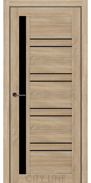 Межкомнатные двери CityLine Express MILFORD korfad-express-milford-dub-dorato-bravo-collection-s-cernym-steklom